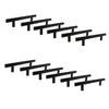 Jessar - Set of 12 Cabinet Handles, 96mm Height, From the Stanley Collection, Black - - Mounts For Less