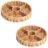 Jessar - Set of 2 5-Section Storage Baskets, Made of Water Hyacinth - - Mounts For Less