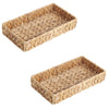 Jessar - Set of 2 Low Profile Storage Baskets, Made from Water Hyacinth - - Mounts For Less