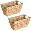 Jessar - Set of 2 Water Hyacinth Storage Baskets with Handles - - Mounts For Less