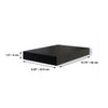 Jessar - Set of 3 Floating Wall Shelves, 15.75" x 9.25" x 1.5", Black - - Mounts For Less