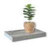 Jessar - Set of 3 Floating Wall Shelves, 15.75" x 9.25" x 1.5", Grey - - Mounts For Less