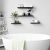 Jessar - Set of 3 Floating Wall Shelves, 15.75" x 9.25" x 1.5", Grey - - Mounts For Less
