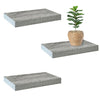 Jessar - Set of 3 Floating Wall Shelves, 15.75" x 9.25" x 1.5", Grey - - Mounts For Less