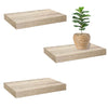 Jessar - Set of 3 Floating Wall Shelves, 15.75" x 9.25" x 1.5", Natural - - Mounts For Less