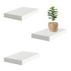 Jessar - Set of 3 Floating Wall Shelves, 15.75" x 9.25" x 1.5", White - - Mounts For Less