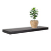 Jessar - Set of 3 Floating Wall Shelves, 23.6" x 9.25" x 1.5", Black - - Mounts For Less