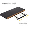 Jessar - Set of 3 Floating Wall Shelves, 23.6" x 9.25" x 1.5", Black - - Mounts For Less