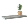 Jessar - Set of 3 Floating Wall Shelves, 23.6" x 9.25" x 1.5", Grey - - Mounts For Less