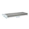 Jessar - Set of 3 Floating Wall Shelves, 23.6" x 9.25" x 1.5", Grey - - Mounts For Less