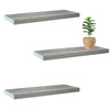 Jessar - Set of 3 Floating Wall Shelves, 23.6" x 9.25" x 1.5", Grey - - Mounts For Less
