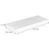 Jessar - Set of 3 Floating Wall Shelves, 23.6" x 9.25" x 1.5", White - - Mounts For Less