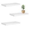 Jessar - Set of 3 Floating Wall Shelves, 23.6" x 9.25" x 1.5", White - - Mounts For Less