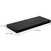 Jessar - Set of 3 Floating Wall Shelves, 31.5" x 9.25" x 1.5", Black - - Mounts For Less