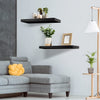 Jessar - Set of 3 Floating Wall Shelves, 31.5" x 9.25" x 1.5", Black - - Mounts For Less