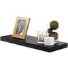 Jessar - Set of 3 Floating Wall Shelves, 31.5" x 9.25" x 1.5", Black - - Mounts For Less