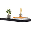 Jessar - Set of 3 Floating Wall Shelves, 31.5" x 9.25" x 1.5", Black - - Mounts For Less