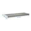 Jessar - Set of 3 Floating Wall Shelves, 31.5" x 9.25" x 1.5", Grey - - Mounts For Less