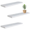 Jessar - Set of 3 Floating Wall Shelves, 31.5" x 9.25" x 1.5", White - - Mounts For Less