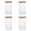 Jessar - Set of 4 Borosilicate Glass Storage Containers, 1300ml Capacity - - Mounts For Less