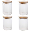Jessar - Set of 4 Borosilicate Glass Storage Containers, 950ml Capacity - - Mounts For Less
