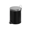 Jessar - Stainless Steel Pedal Bin with Lid, 3 Litre Capacity, Black - - Mounts For Less