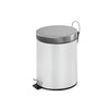 Jessar - Stainless Steel Pedal Bin with Lid, 3 Litre Capacity, White - - Mounts For Less