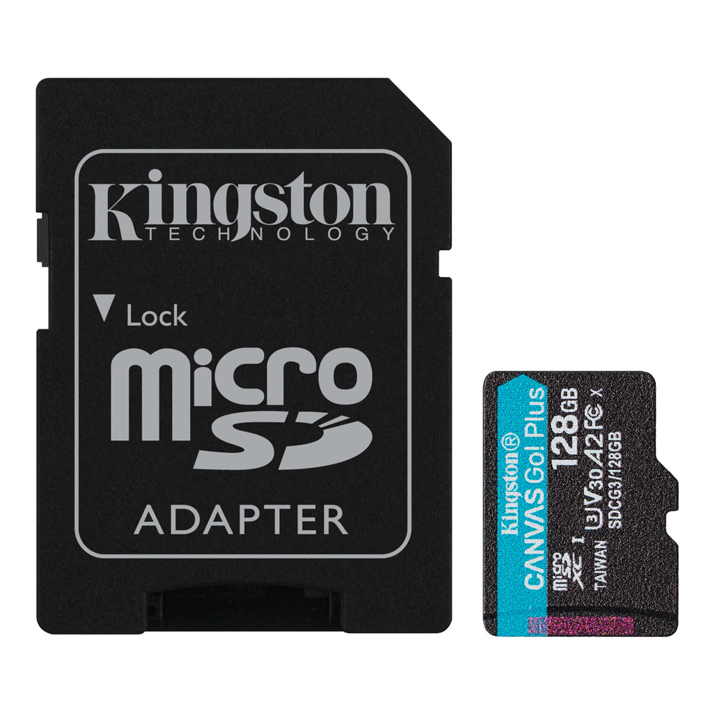 Kingston - Canvas Go! Plus MicroSD Memory Card, 170R A2 U3 V30, 128GB Capacity - - Mounts For Less