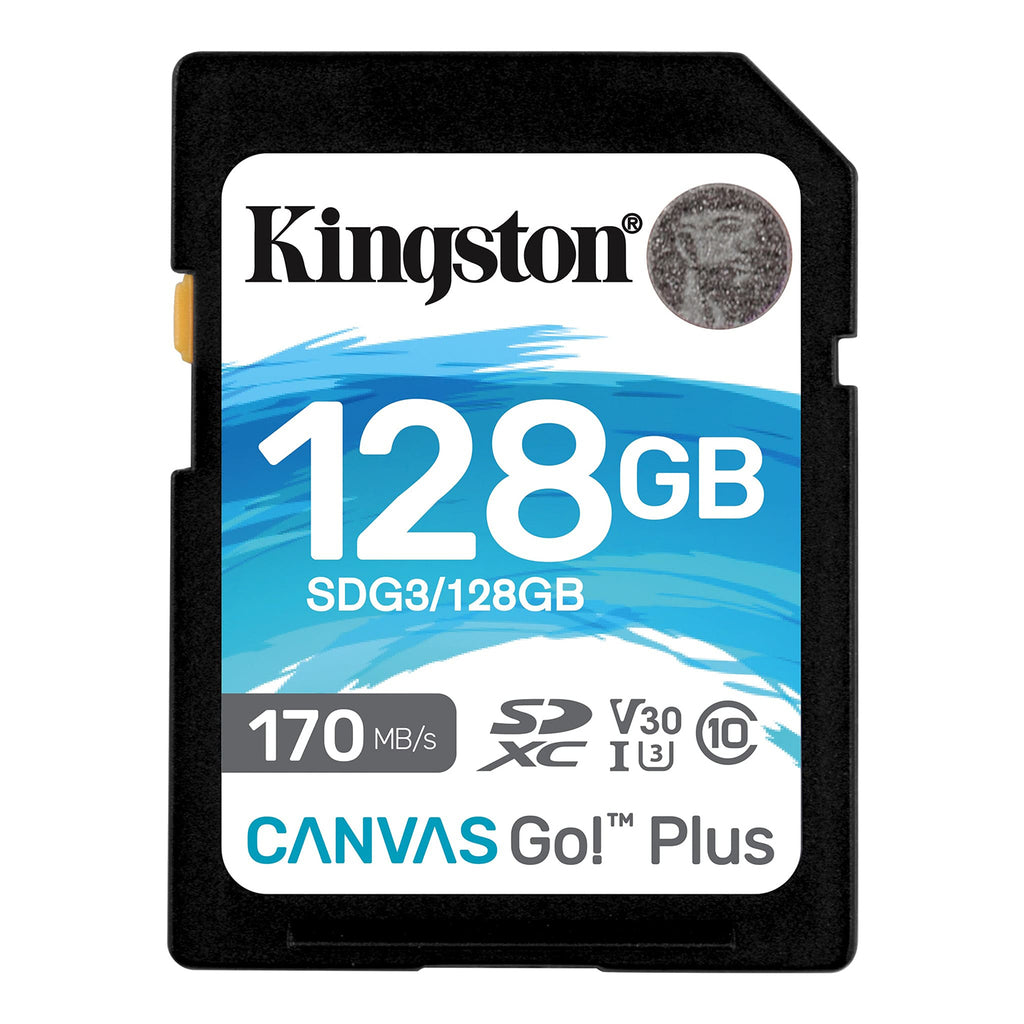 Kingston - Canvas Go! Plus SD Memory Card, 170R C10 UHS-I U3 V30, 128GB Capacity - - Mounts For Less