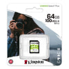 Kingston - Canvas Select Plus SD Card, 100R C10 UHS-I U1 V10, 64GB Capacity - - Mounts For Less