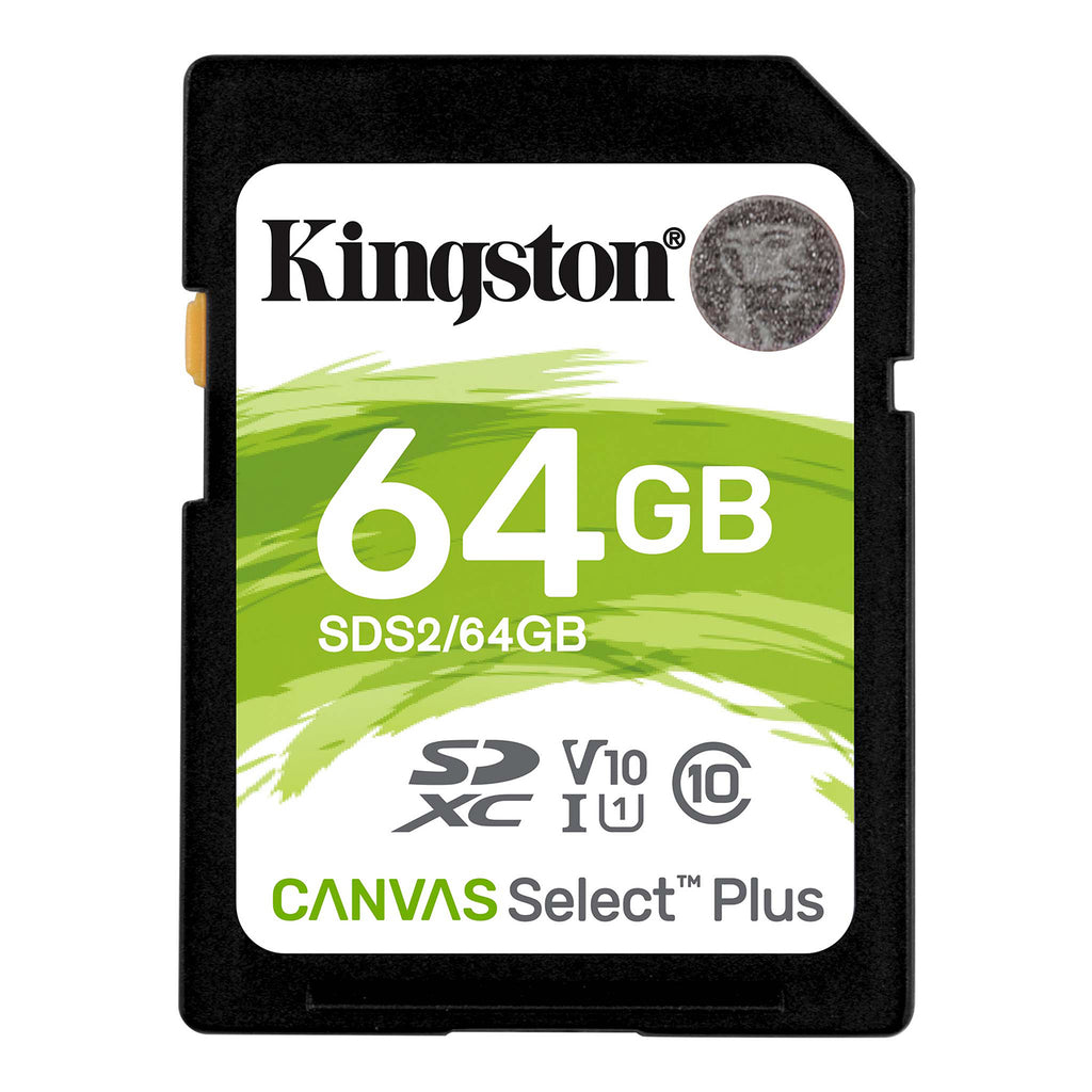 Kingston - Canvas Select Plus SD Card, 100R C10 UHS-I U1 V10, 64GB Capacity - - Mounts For Less