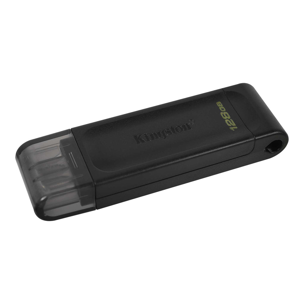Kingston - DataTraveler 70 USB Type-C 3.2 Gen 1 Flash Drive, 128 GB Capacity, Black - - Mounts For Less