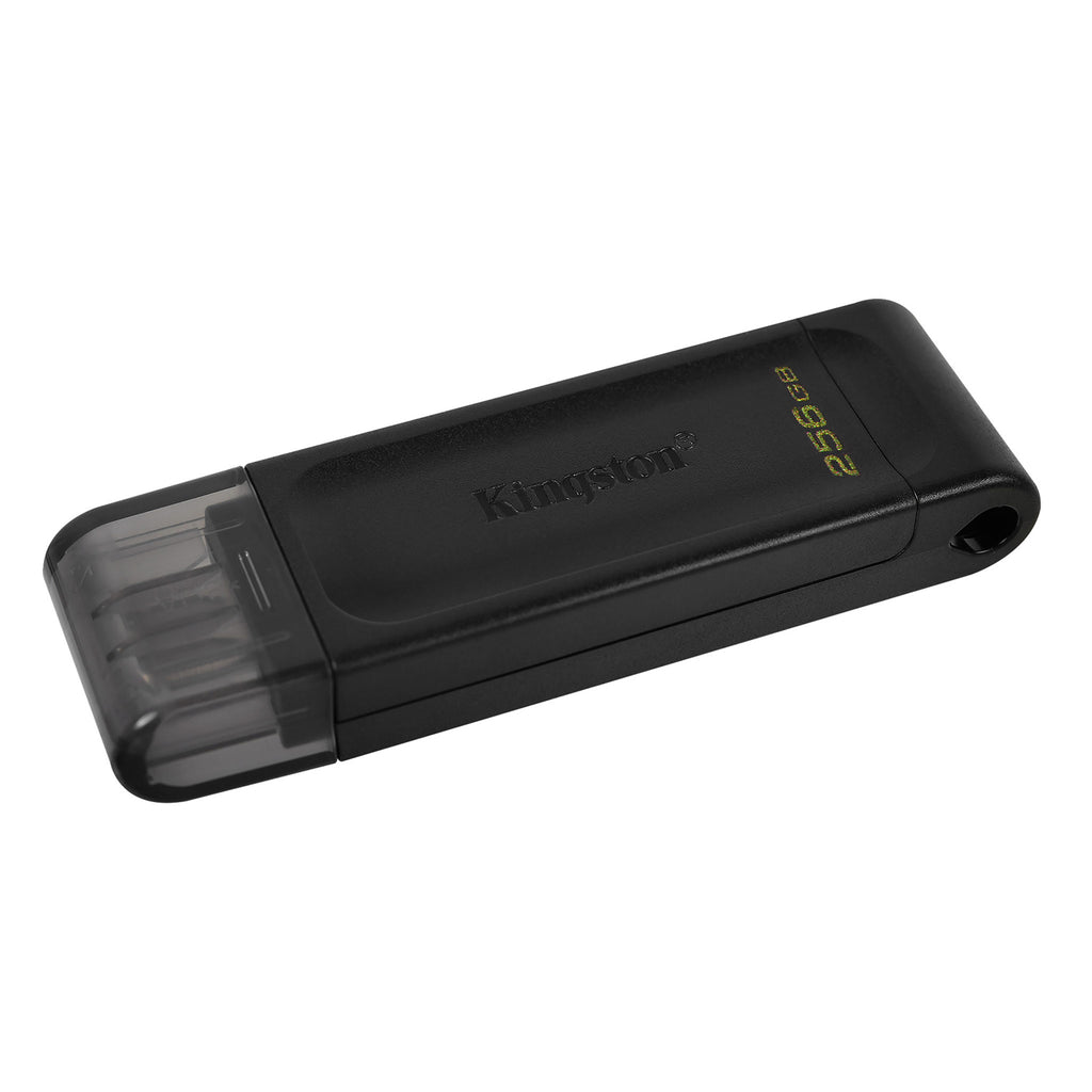 Kingston - DataTraveler 70 USB Type-C 3.2 Gen 1 Flash Drive, 256 GB Capacity, Black - - Mounts For Less