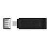 Kingston - DataTraveler 70 USB Type-C 3.2 Gen 1 Flash Drive, 64 GB Capacity, Black - - Mounts For Less