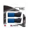 Kingston - DataTraveler Exodia M USB 3.2 Gen 1 Flash Drive, 64GB Capacity, Blue, 2-Pack - - Mounts For Less