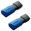 Kingston - DataTraveler Exodia M USB 3.2 Gen 1 Flash Drive, 64GB Capacity, Blue, 2-Pack - - Mounts For Less