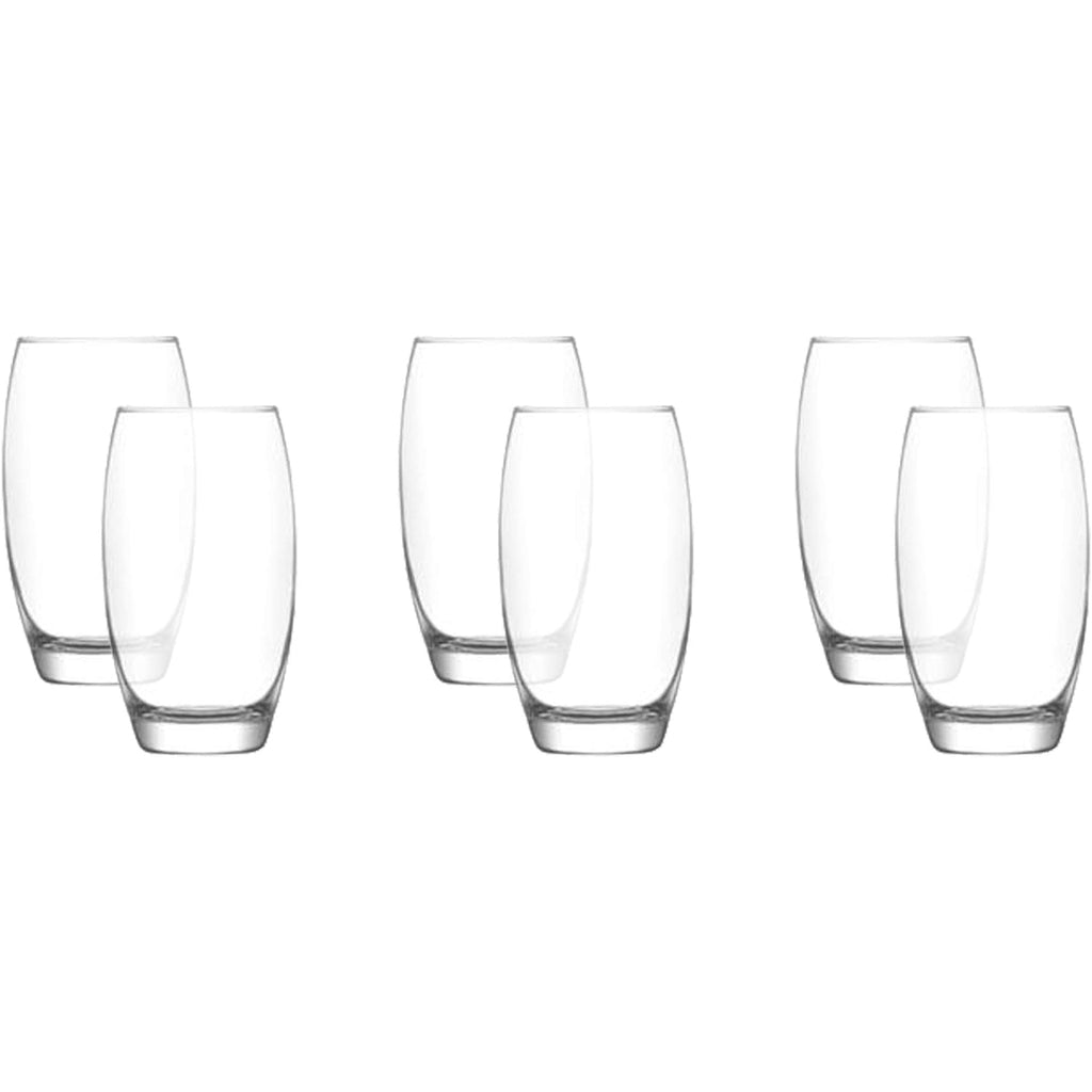 LAV - Set of 6 Empire Highball Cocktail Glasses, 510mL Capacity, Dishwasher Safe - - Mounts For Less