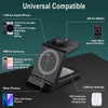 LAX - 3 in 1 Fast Wireless Charging Station, Black - - Mounts For Less