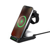 LAX - 3 in 1 Fast Wireless Charging Station, Black - - Mounts For Less