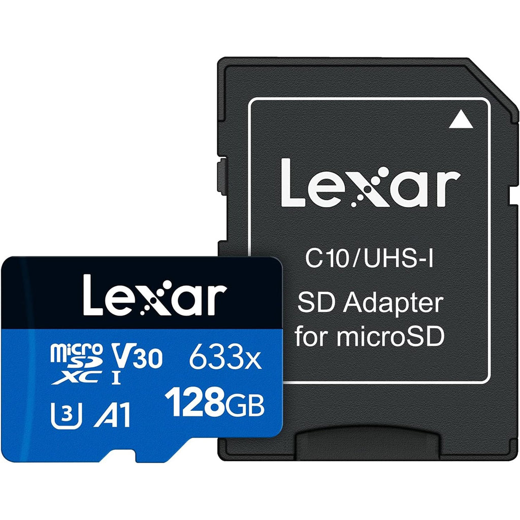 Lexar - High Performance UHS-I SDHC Card with SD Adapter, 128GB Capacity - - Mounts For Less