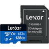 Lexar - High Performance UHS-I SDHC Card with SD Adapter, 128GB Capacity - - Mounts For Less