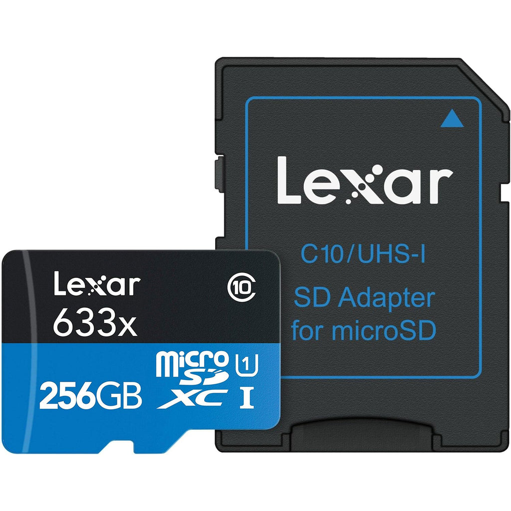 Lexar - High Performance UHS-I SDHC Card with SD Adapter, 256GB Capacity - - Mounts For Less