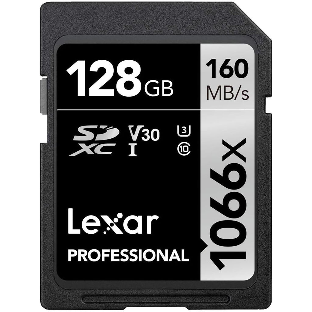 Lexar - SDXC UHS-I 1066 x Professional Silver Series Card, Up to 160 MB/s Reading, 128GB Capacity - - Mounts For Less