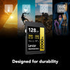 Lexar - SDXC UHS-II 2000X Professional Card, Up to 300 MB/s Reading, 128GB Capacity - - Mounts For Less
