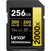 Lexar - SDXC UHS-II 2000X Professional Card, Up to 300 MB/s Reading, 256GB Capacity - - Mounts For Less