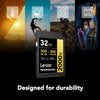 Lexar - SDXC UHS-II 2000X Professional Card, Up to 300 MB/s Reading, 32GB Capacity - - Mounts For Less