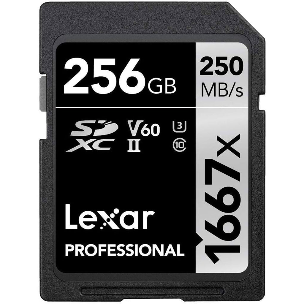 Lexar - SDXC UHS-II/U3 1667X Professional Card, Up to 250 MB/s Reading, 256GB Capacity - - Mounts For Less