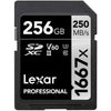 Lexar - SDXC UHS-II/U3 1667X Professional Card, Up to 250 MB/s Reading, 256GB Capacity - - Mounts For Less