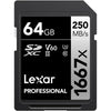 Lexar - SDXC UHS-II/U3 1667X Professional Card, Up to 250 MB/s Reading, 64GB Capacity - - Mounts For Less