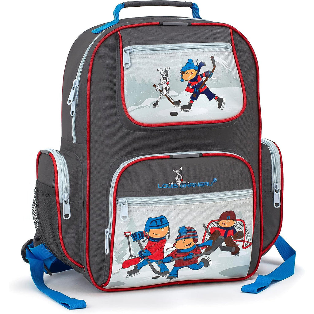 Louis Garneau - Backpack for Preschool and Elementary School, Padded Back, 5 Pockets, Hockey Collection - - Mounts For Less